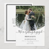 We krijgen een minimalistische Floral foto Kaart (Voorkant / Achterkant)