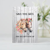 We krijgen een Westerne bruiloft Save The Date (Staand voorkant)