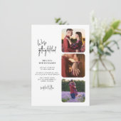 We krijgen gehitste fotocollage bruilding kaart (Staand voorkant)
