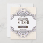 We krijgen gehitte bruiloft, sparen de datum save the date (Voorkant)