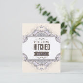 We krijgen gehitte bruiloft, sparen de datum save the date (Staand voorkant)