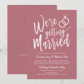 We krijgen gehuwd Roos goud na het huwelijk Kaart (Voorkant / Achterkant)