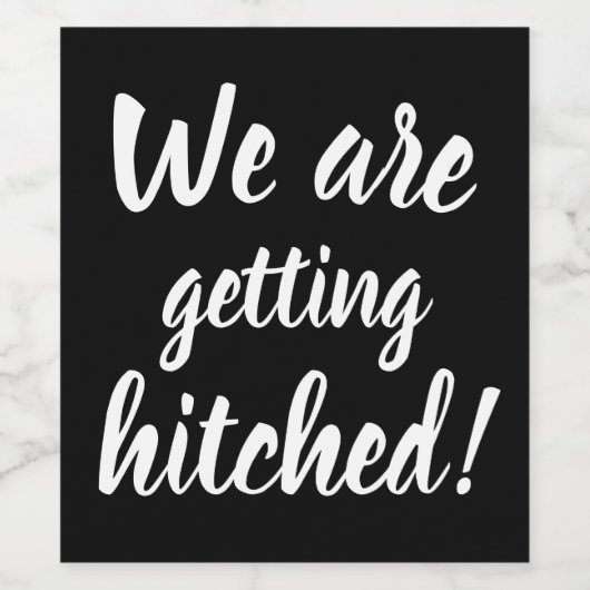 We krijgen het hitched grappige wijnlabel wijn etiket (Enkel label)