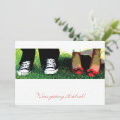 We krijgen Hitched Invite Kaart (Staand voorkant)