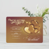 We krijgen Hitched Party uitnodiging (Staand voorkant)