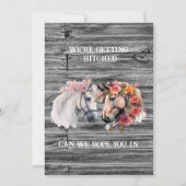 We krijgen Hitched Westerne bruiloft uitnodiging (Voorkant)