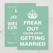 We krijgen huwelijksuitnodigingen kaart (Voorkant / Achterkant)