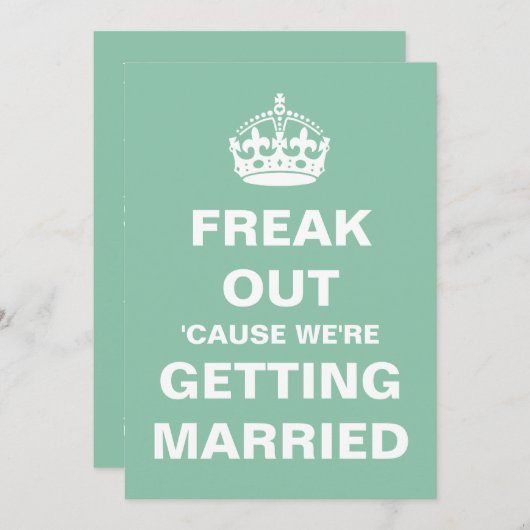 We krijgen huwelijksuitnodigingen kaart (Voorkant / Achterkant)