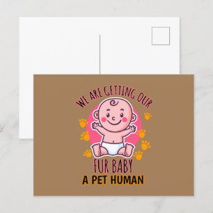 We Krijgen Onze Bontbaby Een Menselijk Huisdier Briefkaart