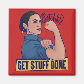 We krijgen spullen van AOC Rosie de riveter. Magneet (Voorkant)