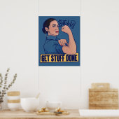We krijgen spullen van AOC Rosie de riveter. Poster (Keuken)