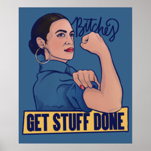 We krijgen spullen van AOC Rosie de riveter. Poster