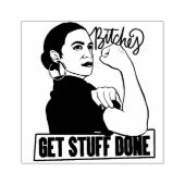 We krijgen spullen van AOC Rosie de riveter. Rubberstempel (Afrduk)