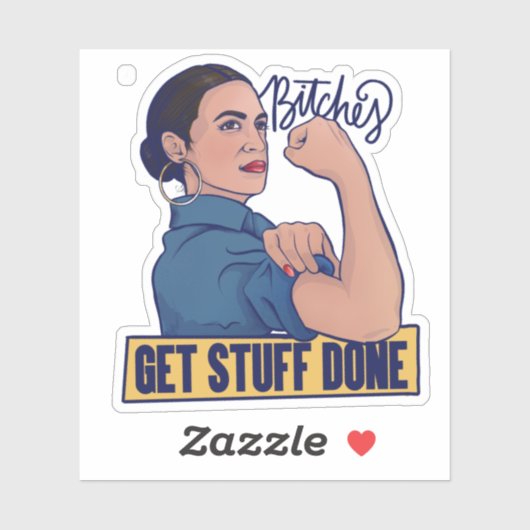 We krijgen spullen van AOC Rosie de riveter. Sticker (Vel)