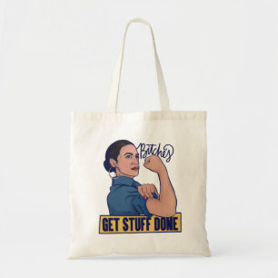 We krijgen spullen van AOC Rosie de riveter. Tote Bag