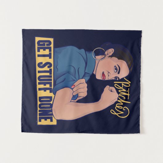 We krijgen spullen van AOC Rosie de riveter. Wandkleed (Voorkant (horizontaal))