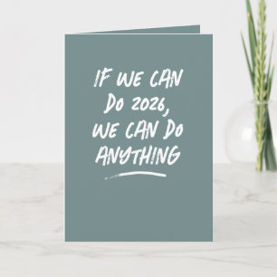 We kunnen alles 2022 grappige kerst teal feestdagen kaart