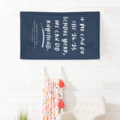 We kunnen alles doen 2024 afstuderen marineblauw spandoek (Insitu)