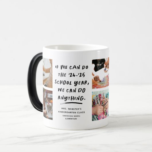 We kunnen alles doen wat leraar waardeert foto magische mok (Voorkant links)
