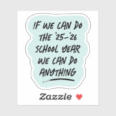 We kunnen alles schattig inspirerend jaar doen sticker (Vel)