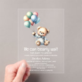 We kunnen Baby shower afwachten Acryl Uitnodigingen (Insitu (Draagbaar))