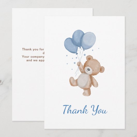 We kunnen Baby shower afwachten Bedankkaart (Voorkant / Achterkant)