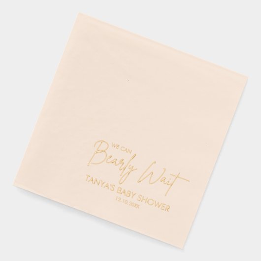 We kunnen Baby shower afwachten Folie Servetten (Links)