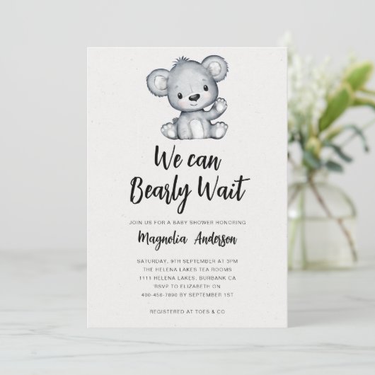 We kunnen Baby shower afwachten Kaart (Staand voorkant)