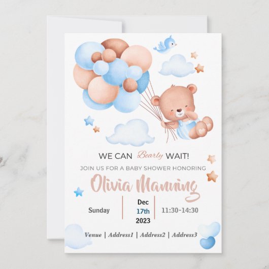 We kunnen Baby shower afwachten Kaart (Voorkant)