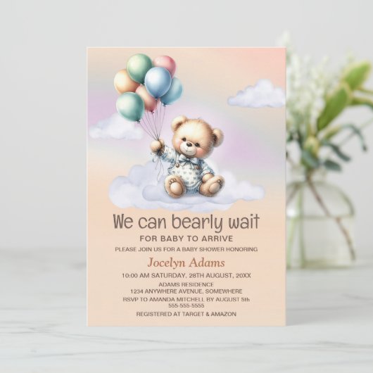 We kunnen Baby shower afwachten Kaart (Staand voorkant)