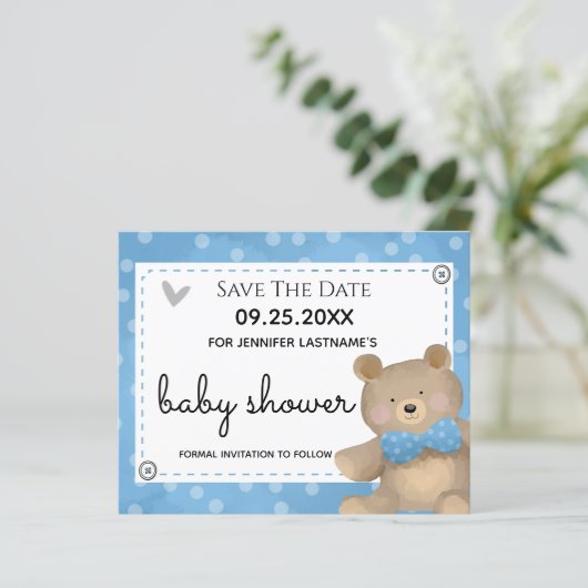 We kunnen Baby shower afwachten met de datum invul (Staand voorkant)