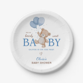 We kunnen Baby shower afwachten Papieren Bordje