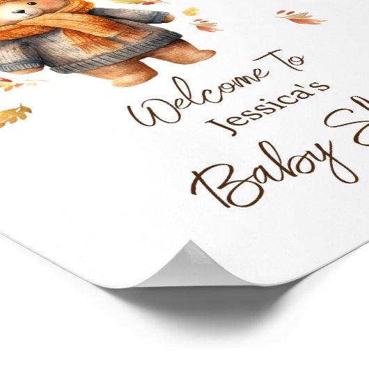 We kunnen Baby shower afwachten Poster (Hoek)