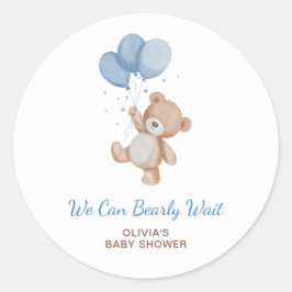 We kunnen Baby shower afwachten Ronde Sticker