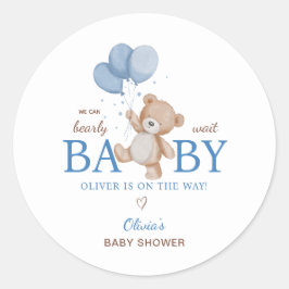 We kunnen Baby shower afwachten Ronde Sticker