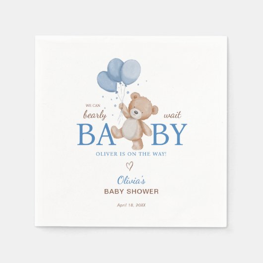 We kunnen Baby shower afwachten Servet (Voorkant)