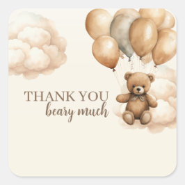We kunnen Baby shower afwachten Vierkante Sticker