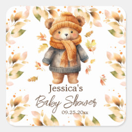 We kunnen Baby shower afwachten Vierkante Sticker