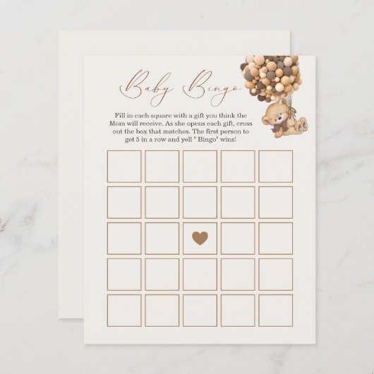 We kunnen Baby shower Bingo Game wachten (Voorkant / Achterkant)