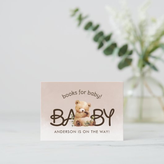 We kunnen Baby shower boeken wachten op Baby Informatiekaartje (Staand voorkant)