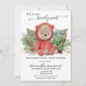 We kunnen Baby shower kerst Boho Beer wachten Kaart (Voorkant)