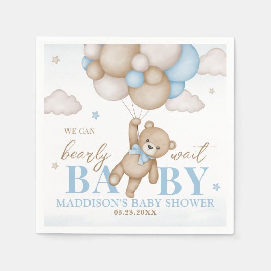 We kunnen Baby shower paper Napkin snel afwachten Servet (Voorkant)