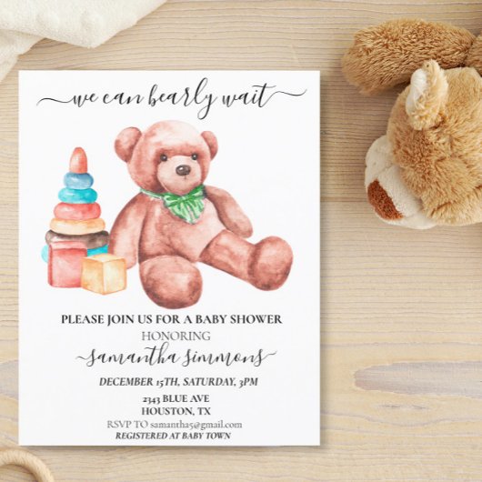 We kunnen Baby shower Teddy Bear afwachten.
