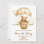 We kunnen Baby shower Teddy Bear afwachten. Kaart (Voorkant)