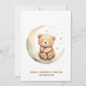 We kunnen Baby shower Teddy Bear afwachten. Kaart (Achterkant)