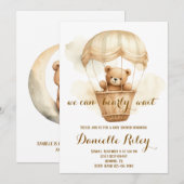 We kunnen Baby shower Teddy Bear afwachten. Kaart (Voorkant / Achterkant)