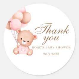 We kunnen Baby shower uitnodigen Ronde Sticker