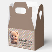 We kunnen Barly Wachten Baby shower teddybeer Bedankdoosjes (Geopend)