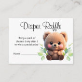 We kunnen Barly Wachten Baby shower teddybeer boho Informatiekaartje (Voorkant)