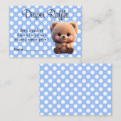 We kunnen Barly Wachten Baby shower teddybeer Informatiekaartje (Voorkant / Achterkant)